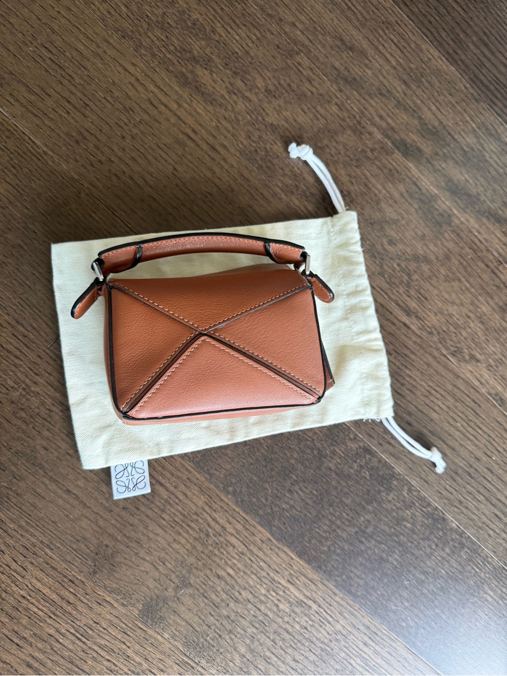 Loewe Nano Puzzle Bag in Tan Brown - Picture 2 of 6